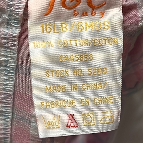 NEW Vintage J & C Toddler Seersucker Pink Blue Strawberry Plaid Collared Dress - Picture 6 of 6